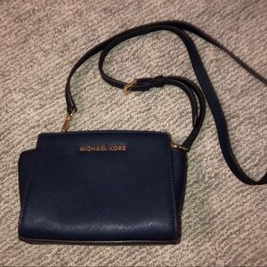 Michael Kors NWT mini messenger crossbody navy